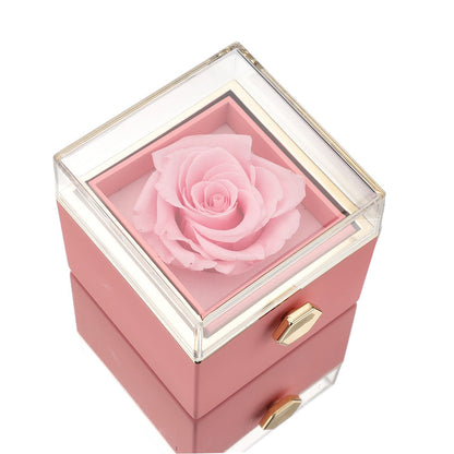 ETERNAL ROSE BOX - W/ ENGRAVED NECKLACE & REAL ROSE™️