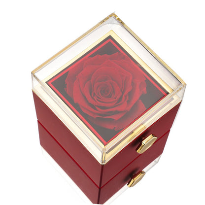 ETERNAL ROSE BOX - W/ ENGRAVED NECKLACE & REAL ROSE™️